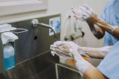 hand hygiene training with AMC
